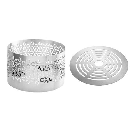 Iris Round Stainless Steel Warmer With Grill, 1 EA